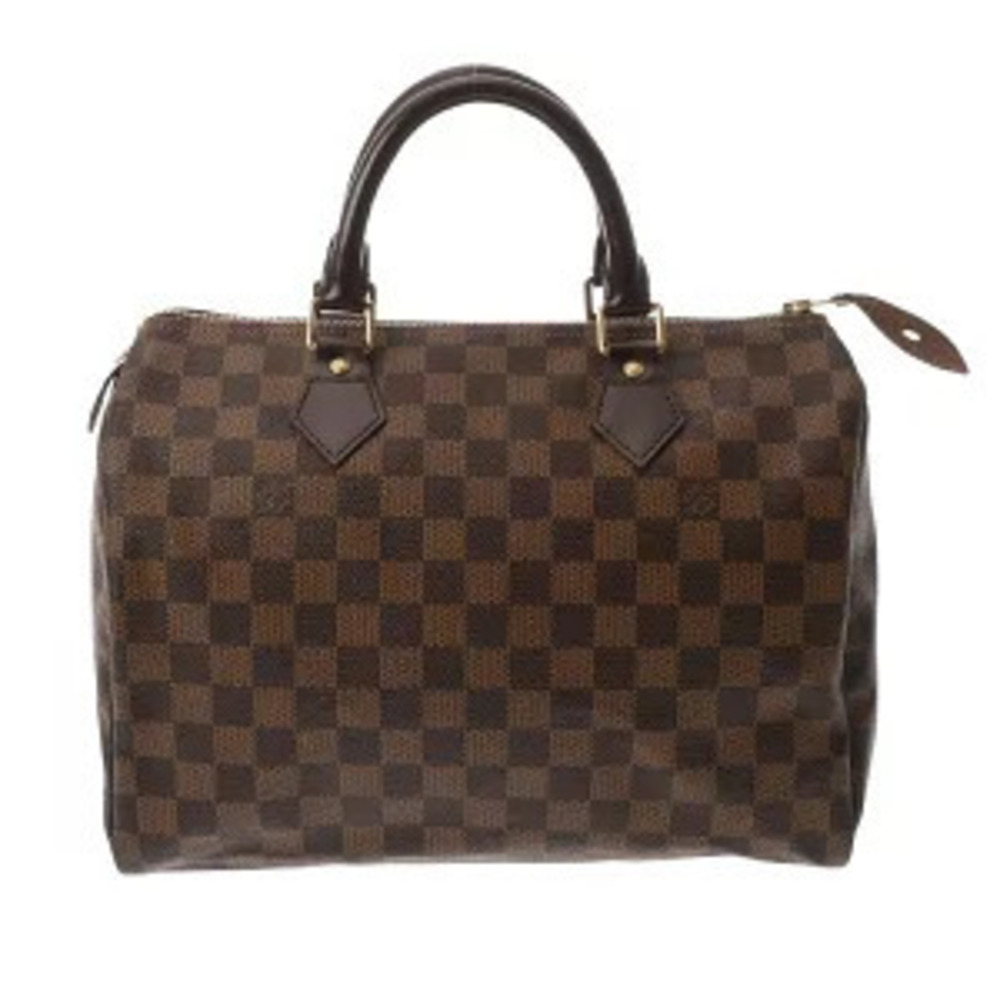 Louis Vuitton Damier Speedy Ebene Brown Canvas Handbag